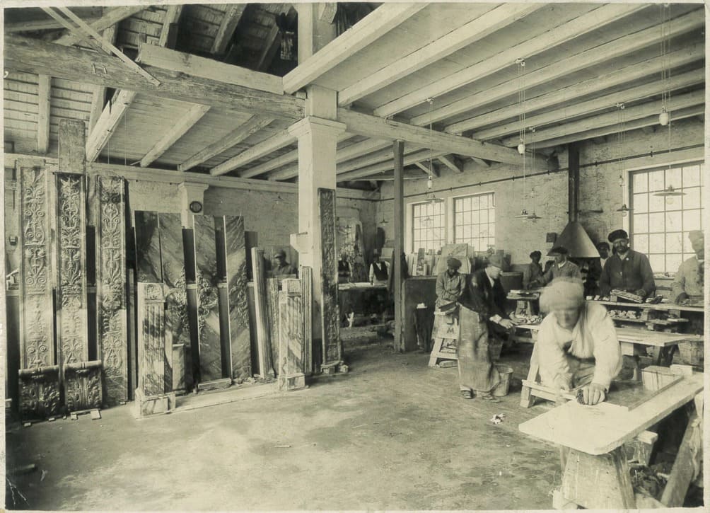 foto sede storica marmi carrara a trieste 1925